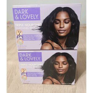 2X SoftSheen Carson Dark & Lovely No-Lye Silkening Relaxer Kit REGULAR